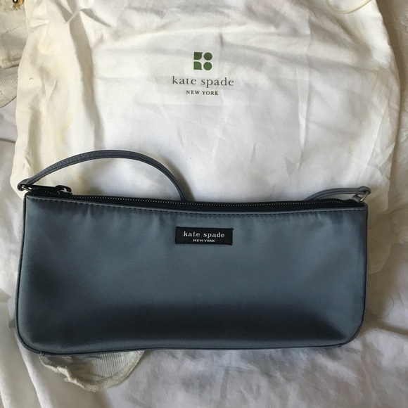 Kate Spade small blue-gray microfiber purse - Picture 1 of 3
